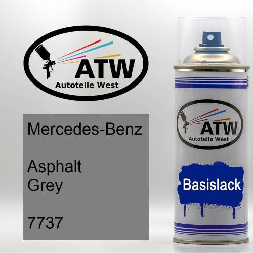 Mercedes-Benz, Asphalt Grey, 7737: 400ml Sprühdose, von ATW Autoteile West.